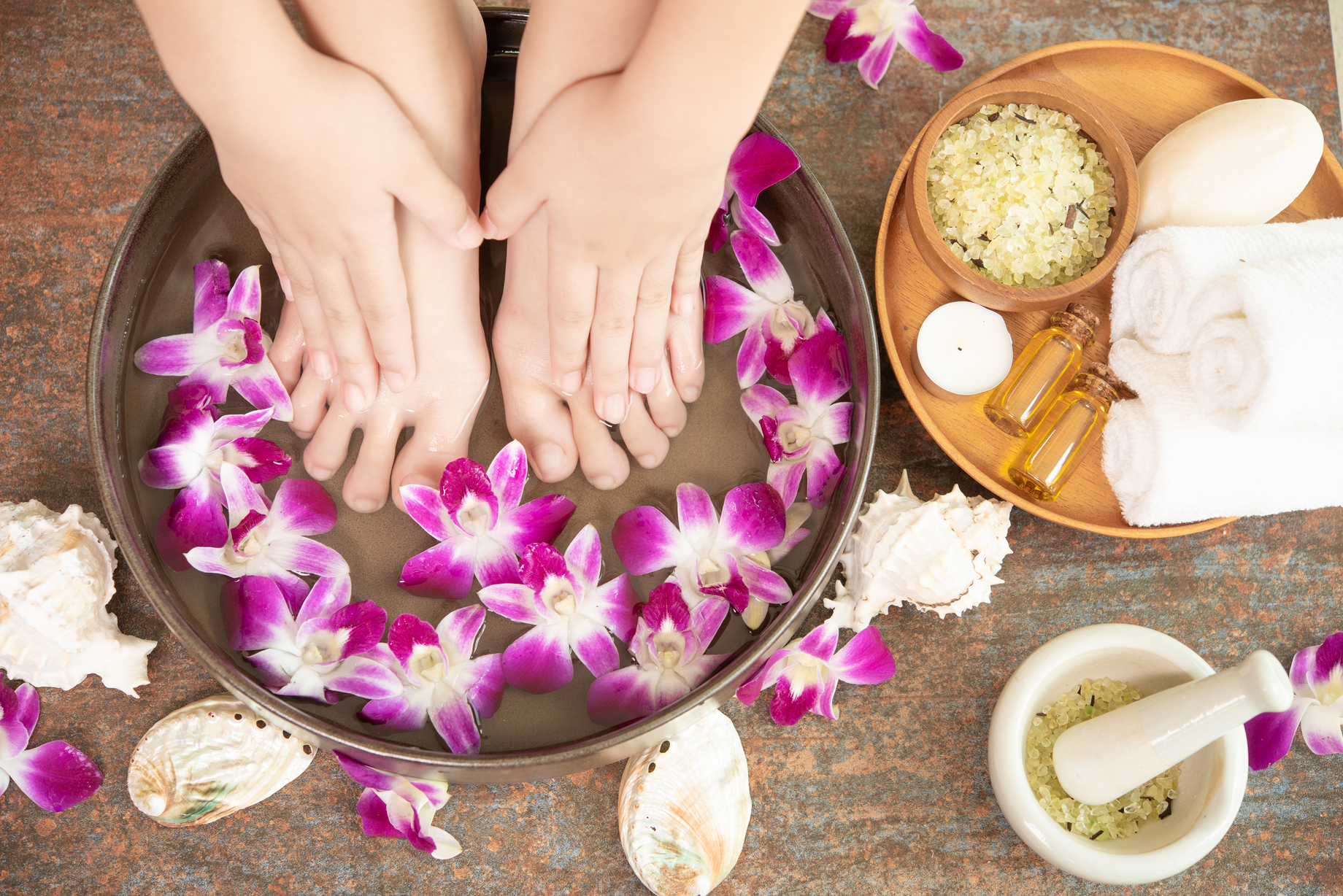 Salt Scrub Pedicure